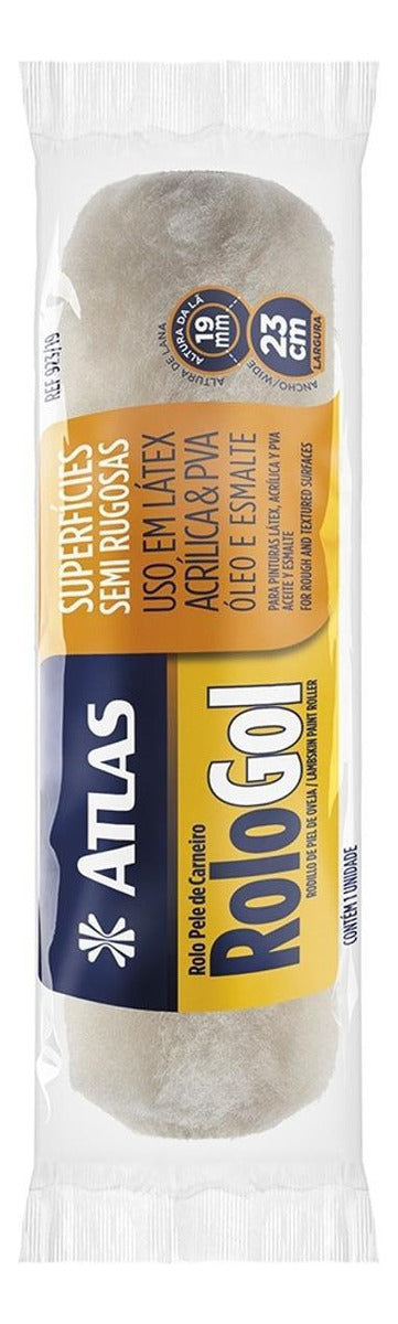 Rolo La 923/19 Pele Carneiro Gol 23cm Atlas - Thony Ferragem