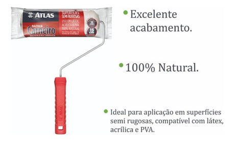 Rolo La Carneiro 15cm Atlas - Thony Ferragem