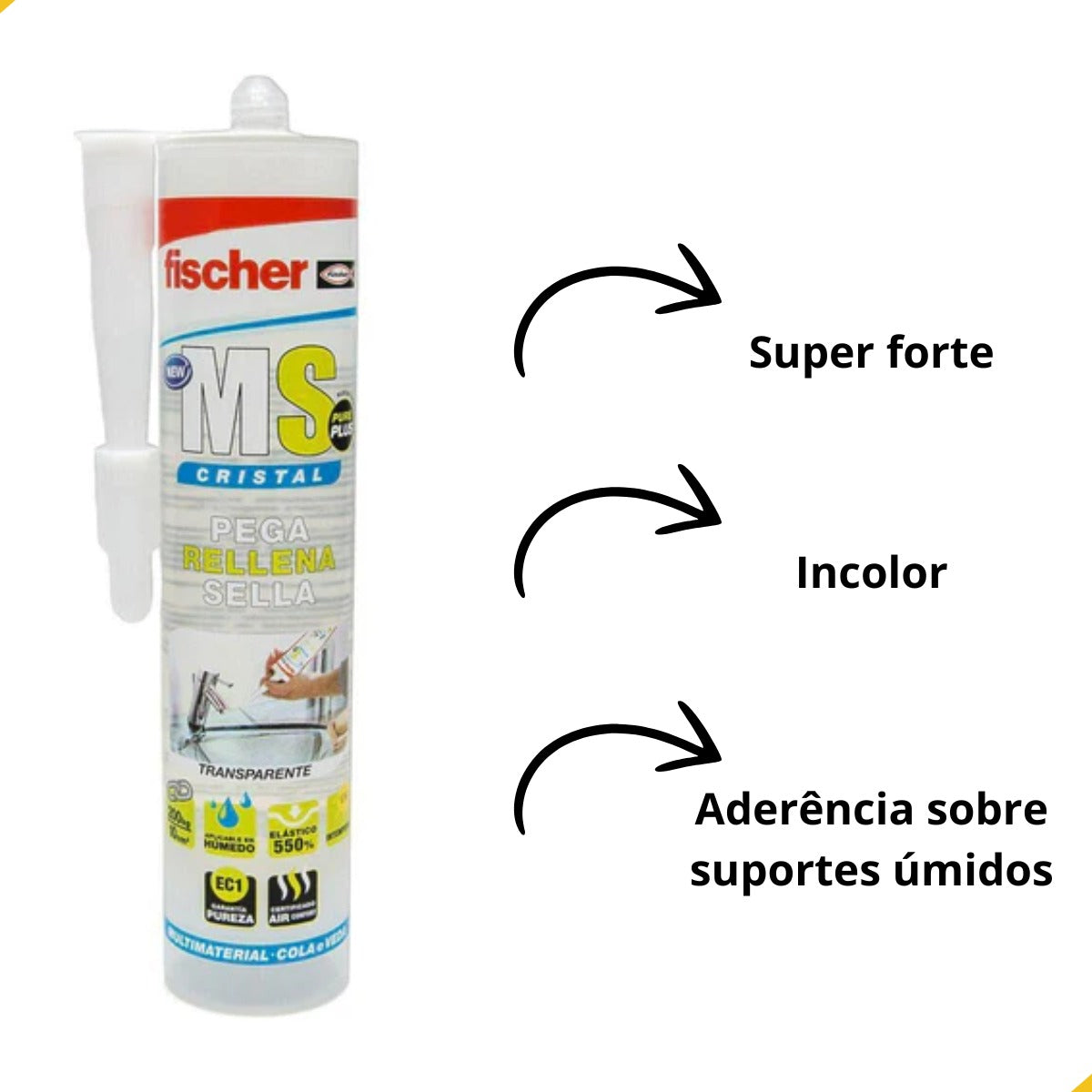 Selante Ms Transparente 300ml Fischer - Thony Ferragem