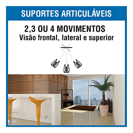 Suporte Articulado Simples 3 Mov Tv 10" A 56" Brasforma - Thony Ferragem