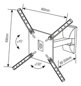 Suporte Articulado Simples 3 Mov Tv 10" A 56" Brasforma - Thony Ferragem