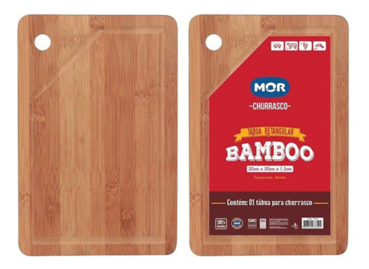 Tabua Corte 30x20cm Bamboo Mor