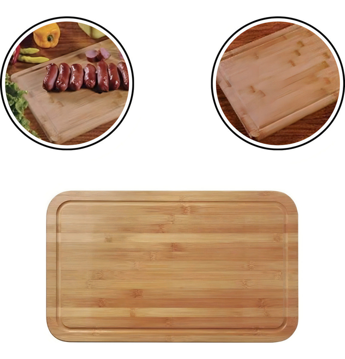 Tabua Corte 50x30cm Bamboo Mor - Thony Ferragem