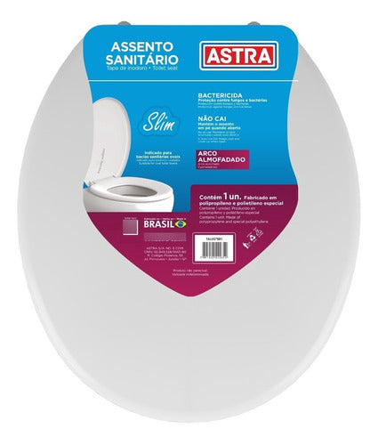 Assento Sanitario Astra Oval Slim Almofadado