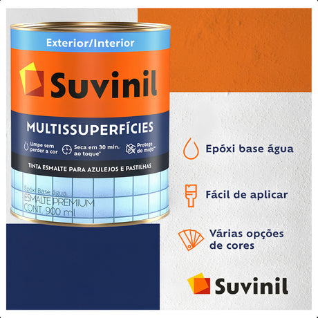 Tinta Epóxi Para Cozinhas E Banheiros Branco 900ml Suvinil - Thony Ferragem