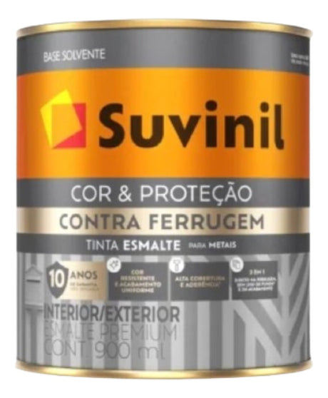 Tinta Esmalte 3 Em 1 P/ Metais Contra Ferrugem 900ml Suvinil - Thony Ferragem