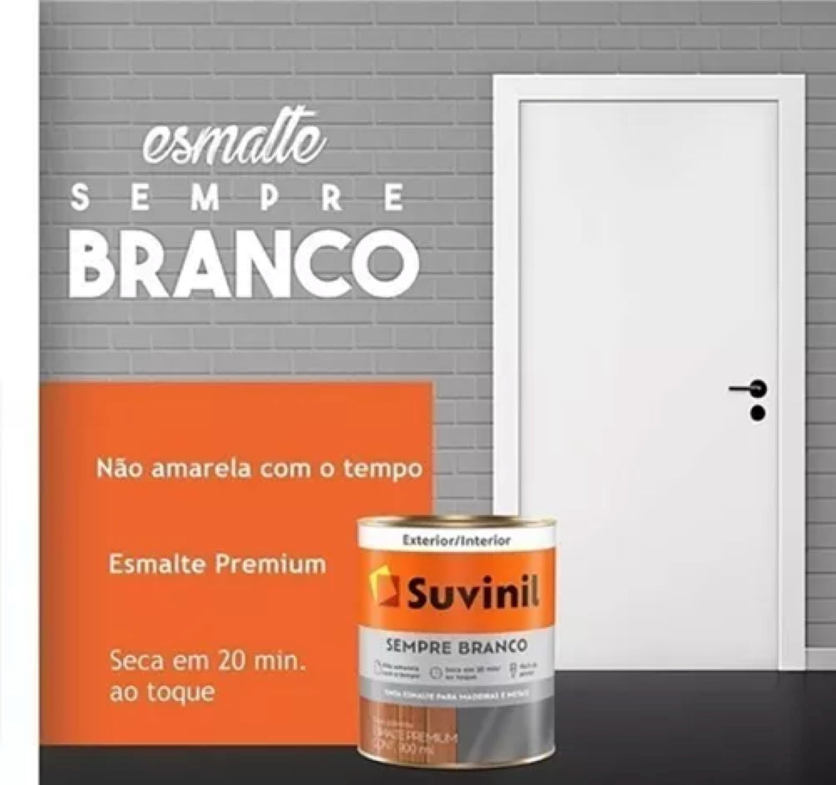 Tinta Esmalte Acetinado Sempre Branco 0.9l Suvinil - Thony Ferragem