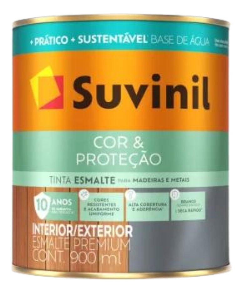 Tinta Esmalte B. Agua Brilhante Seca Rap Br 0.9l Suvinil - Thony Ferragem