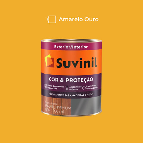 Tinta Esmalte Sintetico Brilhante Amarelo Ouro 0.9 Suvinil - Thony Ferragem