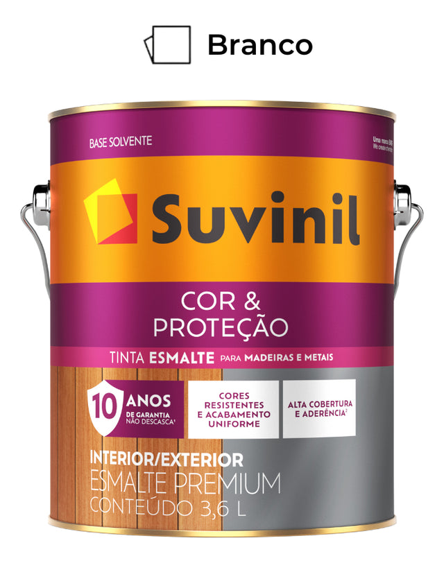 Tinta Esmalte Sintetico Brilhante Branco 3.6lts Suvinil - Thony Ferragem