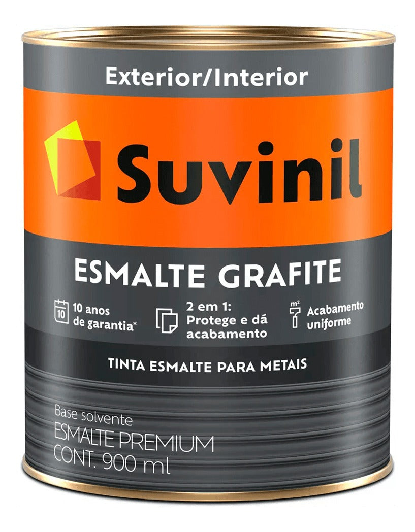 Tinta Esmalte Sintetico Fosco Grafite Claro 0.90l Suvinil - Thony Ferragem