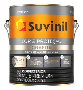 Tinta Esmalte Sintetico Fosco Grafite Claro 3.6lts Suvinil - Thony Ferragem
