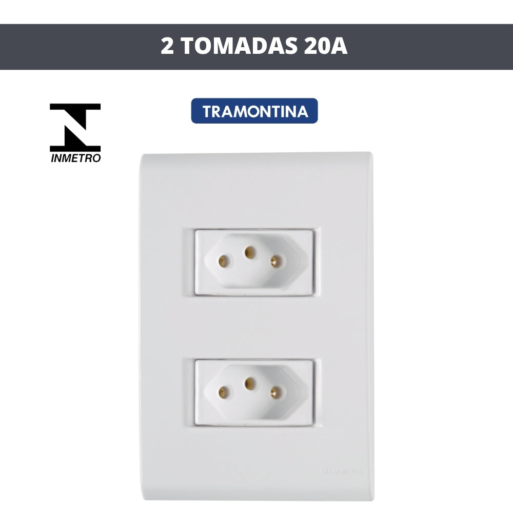 Conjunto 2 Tomadas 2p+T 20a - Liz Tramontina