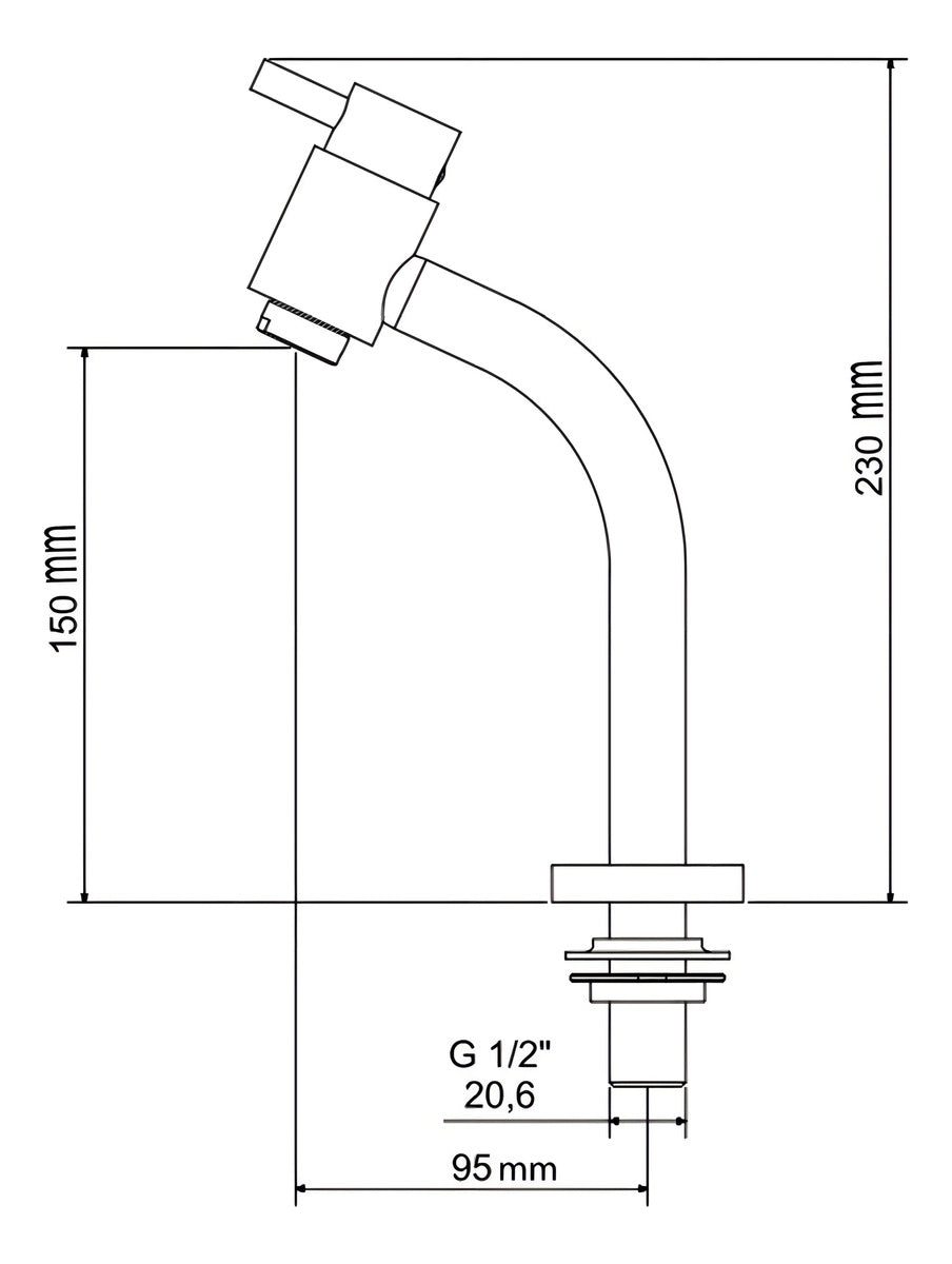 Torneira De Balcão Lavatório 1202 77 Preto Matt Meber - Thony Ferragem