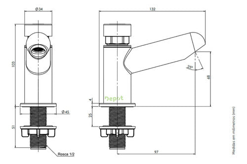 Torneira Para Lavatorio Em Abs - Temporizada Blukit - Thony Ferragem