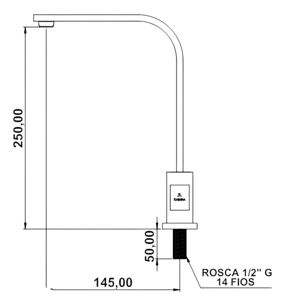 Torneira De Balcão Lavatório Reta Rainha - Thony Ferragem