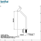 Torneira De Balcão Lavatório Nobre Soft 27cm Rainha - Thony Ferragem