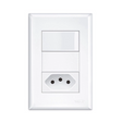 Conjunto 4x2 1 Tomada 1 Interruptor 10a - Iris - Thony Ferragem