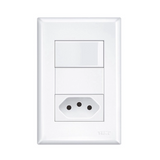 Conjunto 4x2 1 Tomada 1 Interruptor 10a - Iris - Thony Ferragem