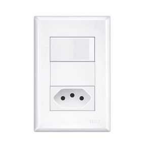 Conjunto 4x2 1 Tomada 1 Interruptor 10a - Iris - Thony Ferragem
