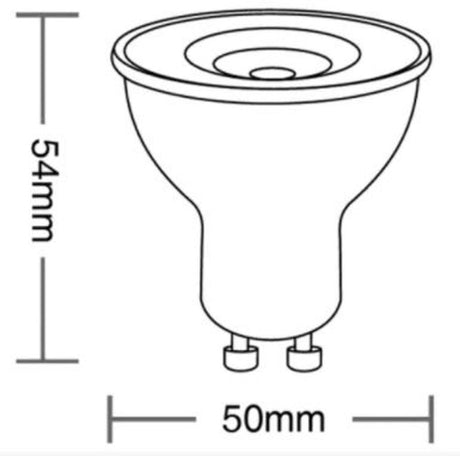 Lampada Dicroica Tdl 50 7w 2700k Gu10 - Thony Ferragem