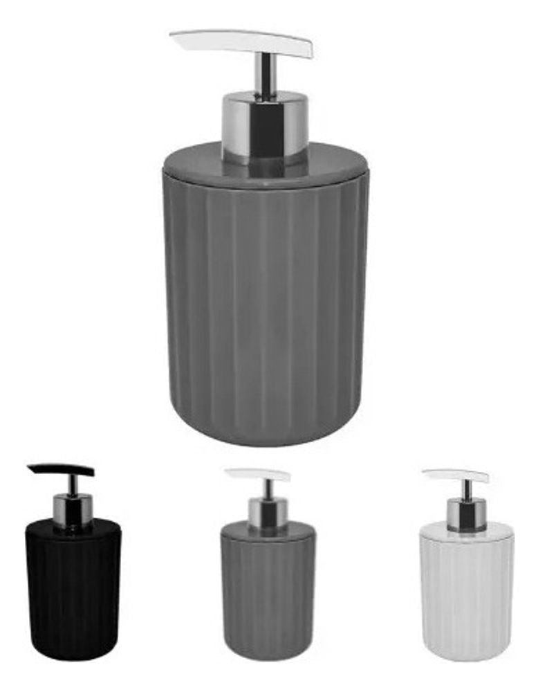 Porta Sabonete Liquido 400ml Groove Chumbo OU