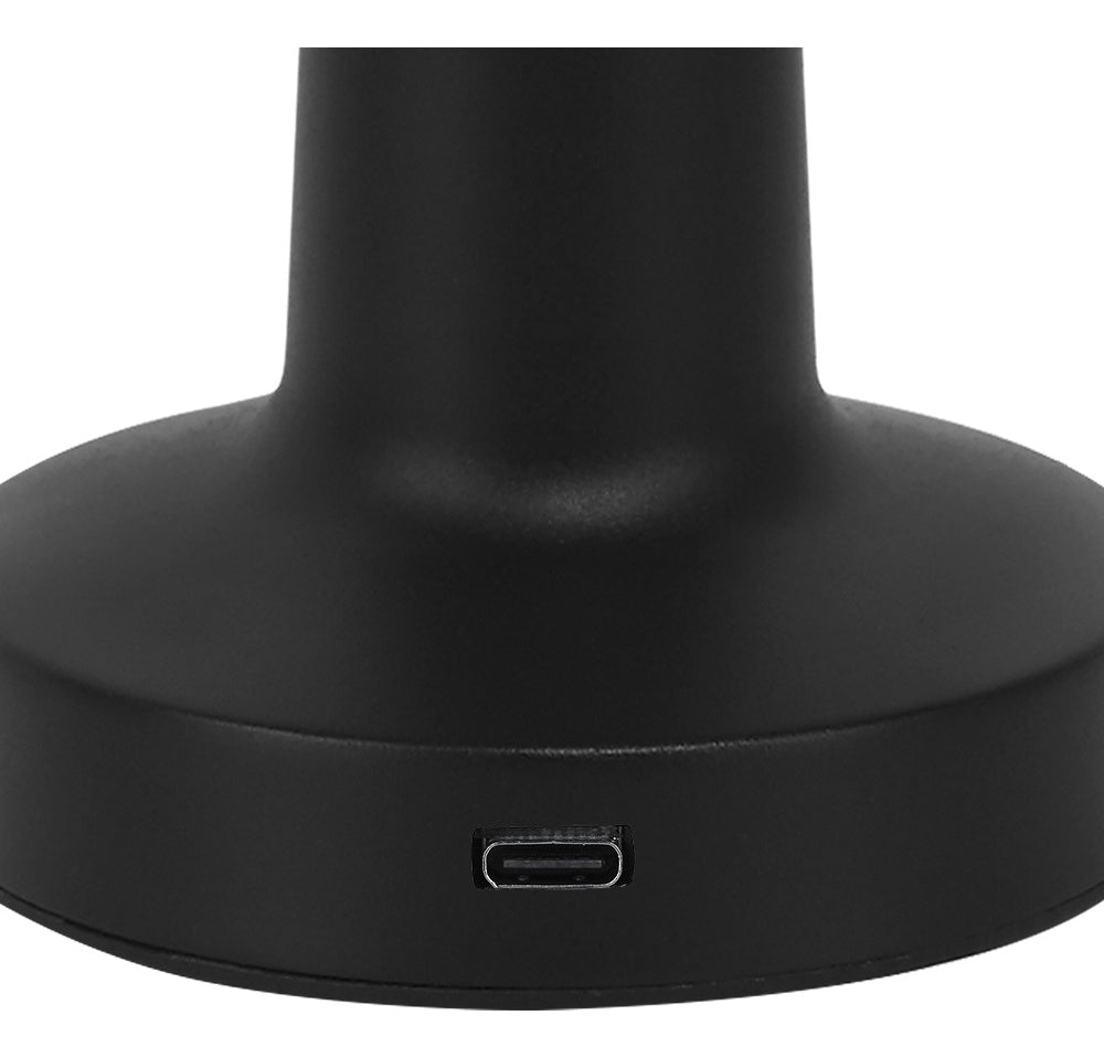 Luminária De Mesa Led Jimp Recarregável Preta Taschibra