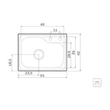 Cuba Morgana Compact 48 Fx Undermount Aço Inox Tramontina - Thony Ferragem