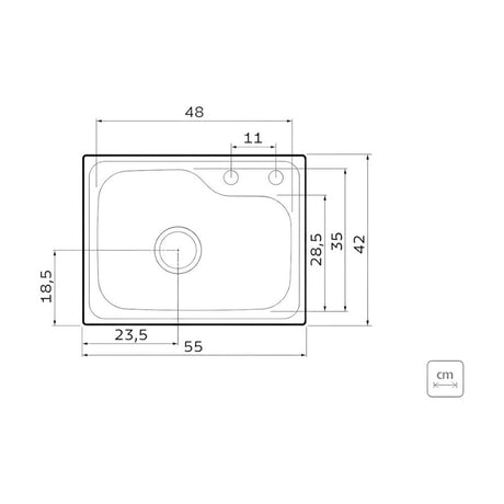 Cuba Morgana Compact 48 Fx Undermount Aço Inox Tramontina - Thony Ferragem