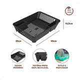 Escorredor de Louças Basic Preto Coza - Thony Ferragem