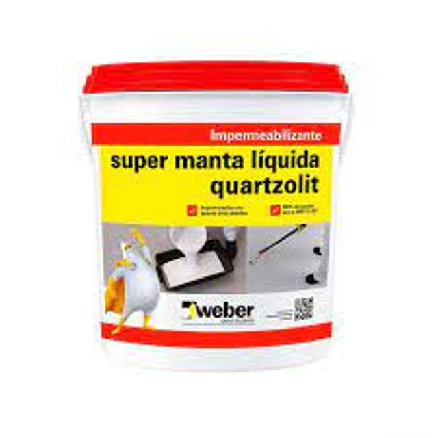 Impermeabilizante Super Manta Liquida Cinza 12kg Quartzolit - Thony Ferragem