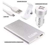 Kit Carregador Bateria Portatil 3000mah Elgin - Thony Ferragem