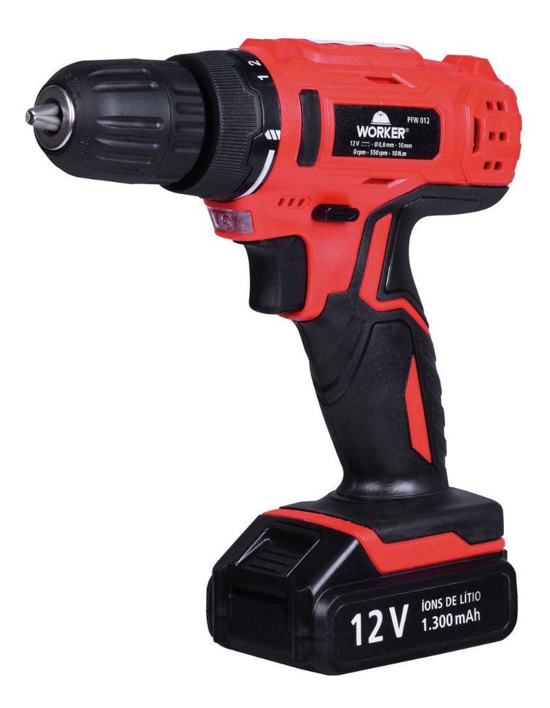 Furadeira Parafusadeira Bateria 50pcs Worker - Thony Ferragem