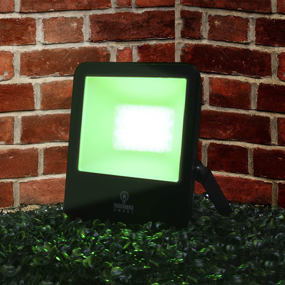 Refletor Smart   Wi-Fi LED 50w Rgb+Cct Preto Taschibra