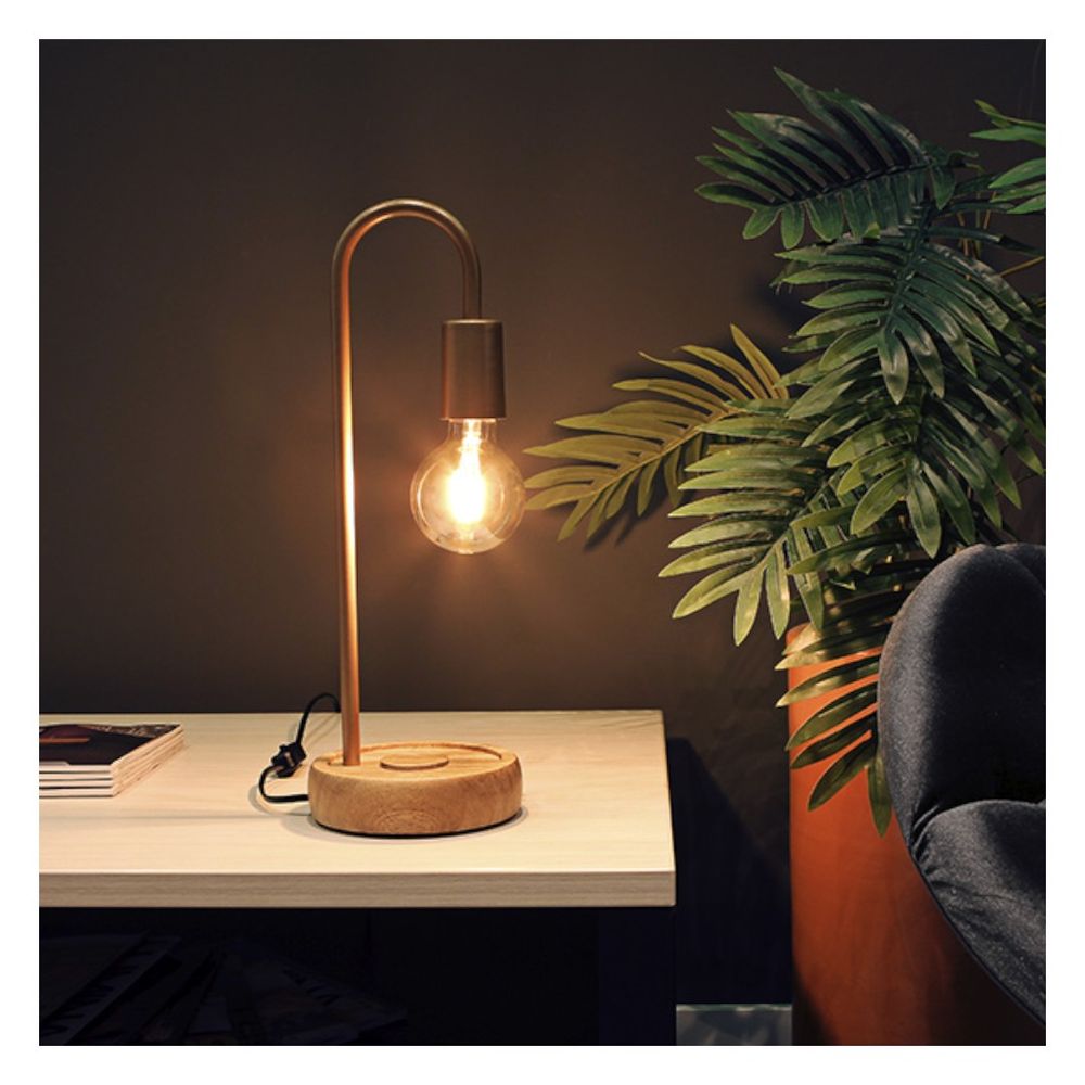 Abajur Flam 1xe27 Ouro Taschibra
