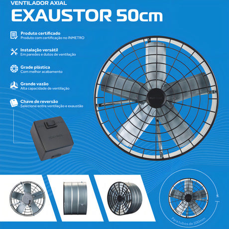 Exaustor Diâmetro De 50 Cm Linha Comercial 220v Ventisol - Thony Ferragem