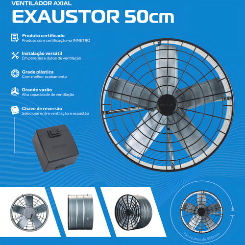 Exaustor Diâmetro De 50 Cm Linha Comercial 220v Ventisol