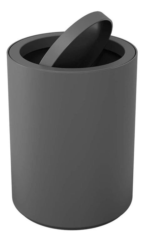 Lixeira Basculante 1L Cinza Chumbo Serene  Coza - Thony Ferragem