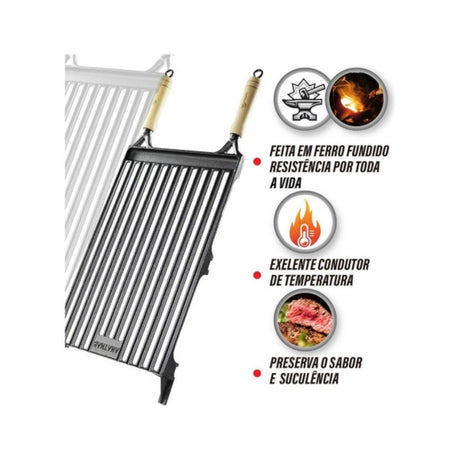 Grelha Ferro Argentina Pampa Santana - Thony Ferragem