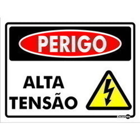Placa Perigo Alta Tensao 15x20cm - Thony Ferragem