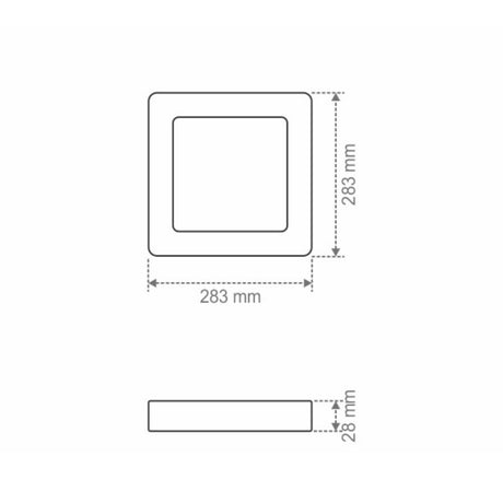 Painel Led Quadrado Sobrepor 24W Smart WI-FI Taschibra - Thony Ferragem