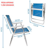 Cadeira Alta Alumínio Azul Marinho Mor - Thony Ferragem