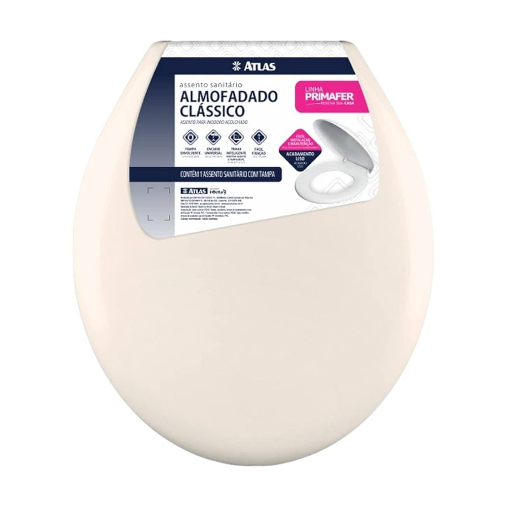 Assento Almofadado Clássico Bege Atlas