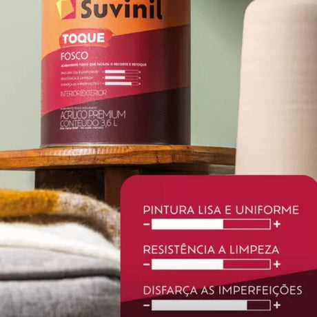 Acrílico Toque Fosco Branco 0,9L Suvinil - Thony Ferragem