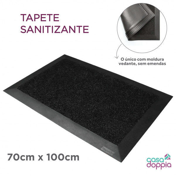 Tapete Sanitizante Preto 70cm X100cm Kapazi - Thony Ferragem