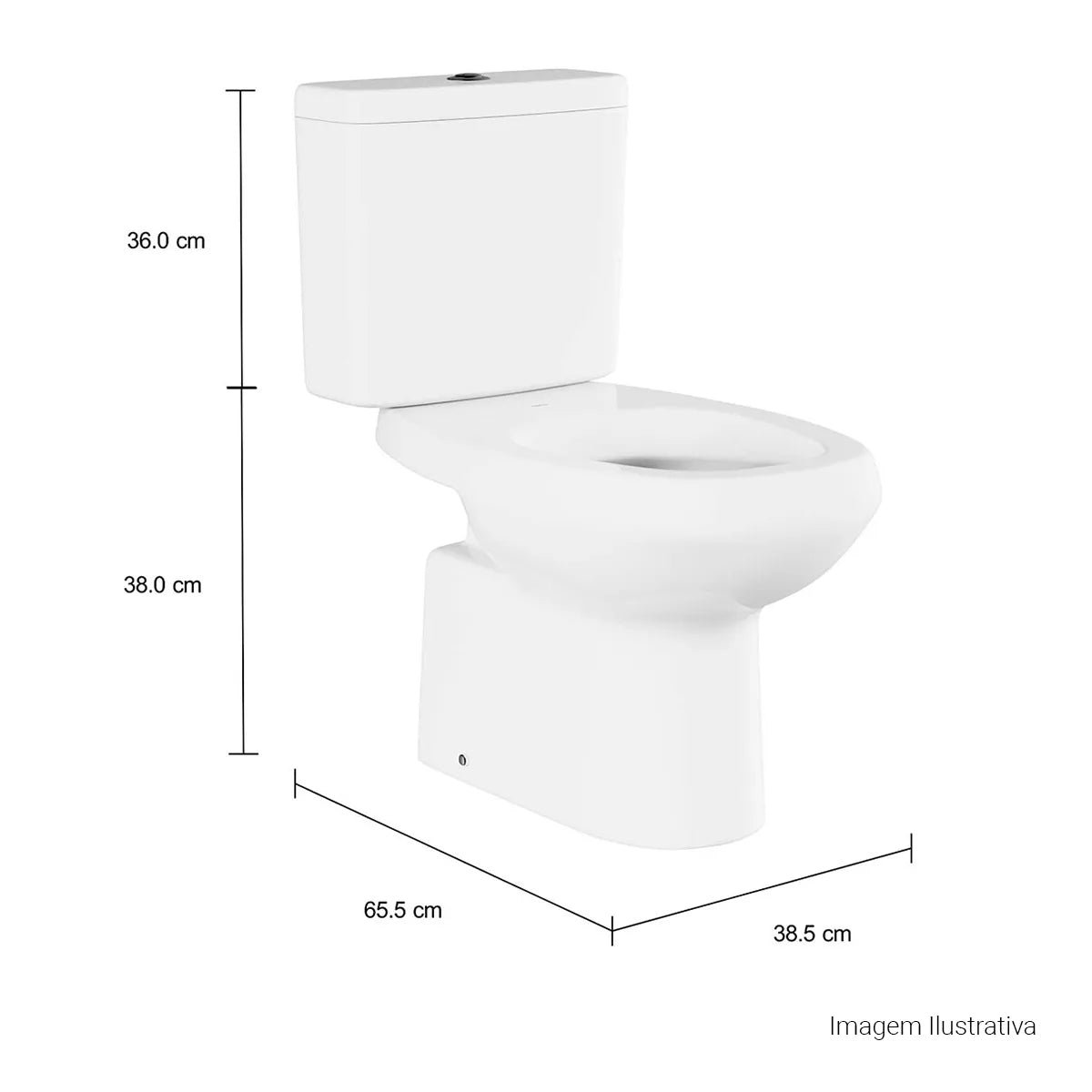Bacia Para Caixa Acoplada Monte Carlo Branco Deca - Thony Ferragem