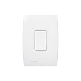 Conjunto 1 Interruptor Paralelo Vertical 10AX 250V 4X2 Branco Ilus - Thony Ferragem