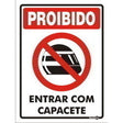 Placa Proibido A Entrada Com Capacete 15x20cm - Thony Ferragem