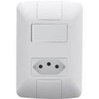 Conjunto 1 Interruptor Simples + 1 Tomada 4x2 Tramontina Aria 2p+t 10a 250v - Thony Ferragem