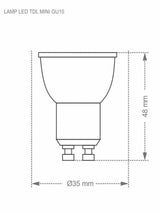 Lampada Dicroica Tdl 20 3,5w 2700k Gu10 - Thony Ferragem